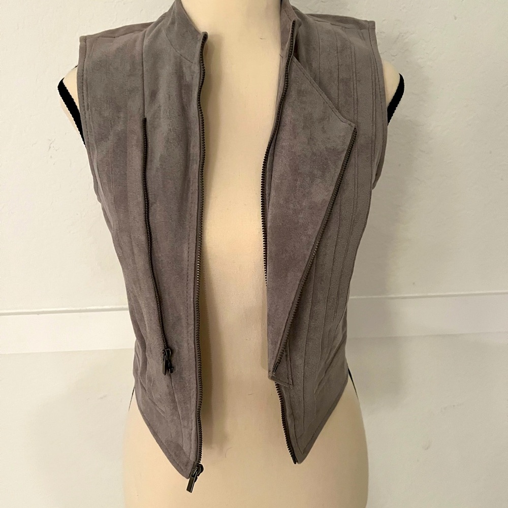 BCBG MAXAZRIA Suede Vest